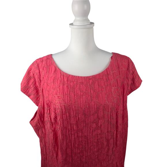 CJ Banks Women's Cap Sleeve Pink Dress Size 22W Event Spring Career Fit & Flare‎ - Picture 2 of 6
